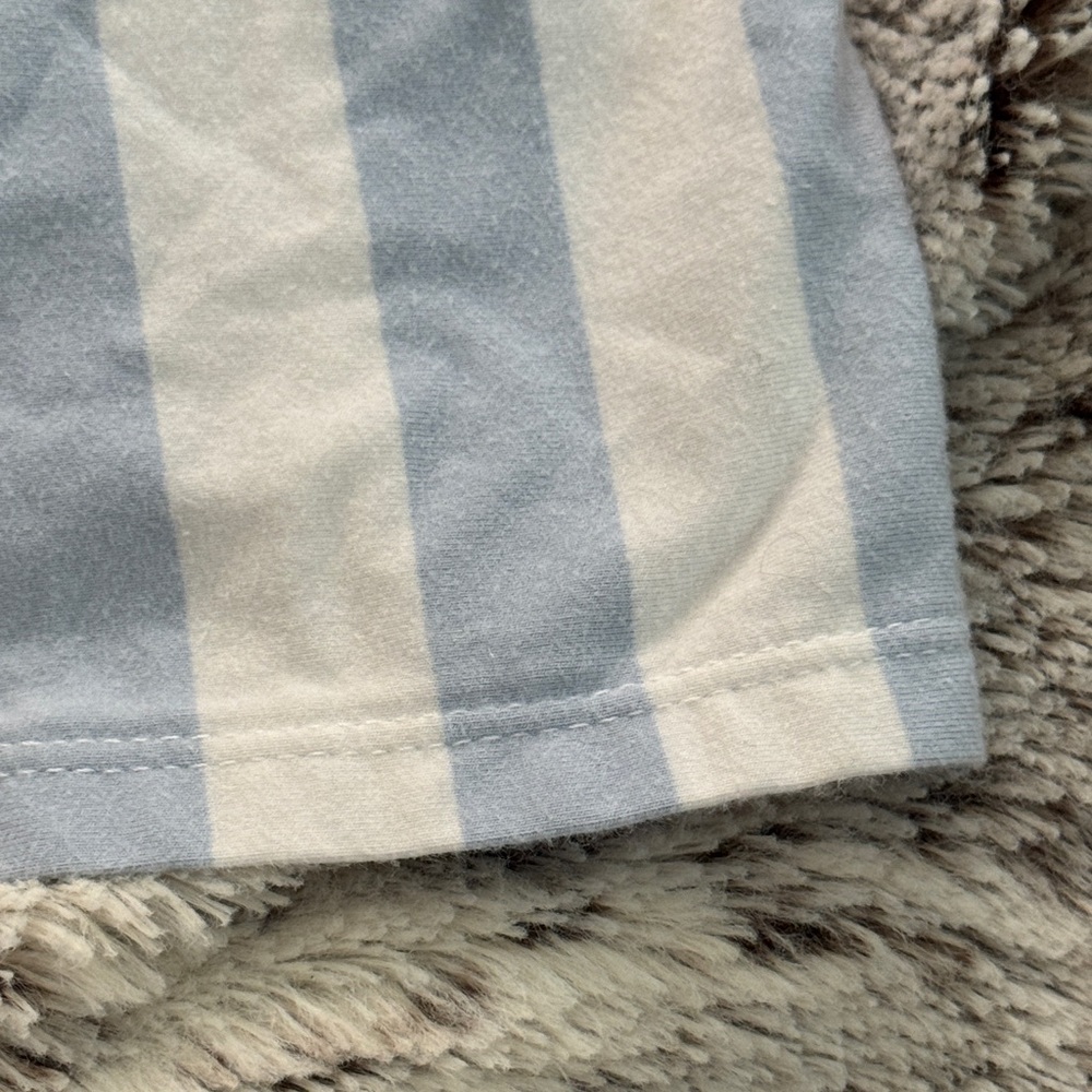 Jamie and Jack Striped Blue and White wide legged Pants with Bow - Picture 4 of 5